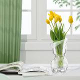 Qfdian  1pc Transparent Glass Vase, Creative Female Body Vase, Party Decoration Glass Vase，Valentine's Day Decoration