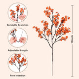 Qfdian  5pcs Fall Babys Breath Artificial Flowers Fake Plants for Home Wedding Centerpiece Table Thanksgiving Party Autumn Decorations