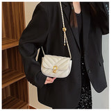 Qfdian Women Chain Small Square Bag 2025 New Fashion Single-shoulder Bag Shopping Outdoor Crossbody Bag