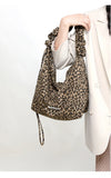 Qfdian Grunge Harajuku Leopard Shoulder Bags Luxury Design All Match Crossbody Bag Trend Casual Vintage Ins Women's Handbags Streetwear