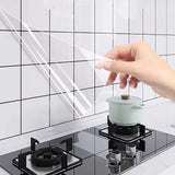 Qfdian Transparent and detachable anti oil contact protective film wall sticker kitchen bedroom wall electrostatic wallpaper