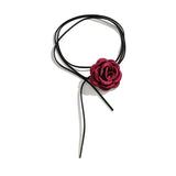 Romantic Gothic  Phantom Flower Clavicle Chain Necklace for Women Ladies Korean Fashion Adjustable Rope Choker Y2K Accessories