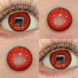 Qfdian  2pcs/pair Beauty Purple Contact Lens for Eyes Blue Pupil Cosplay Makeup Lens  Anime Red Eye Lens Halloween Green Contact
