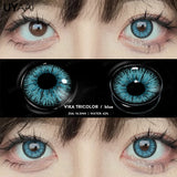 Qfdian 1 Pair Anime Cosplay Colored Contact Lenses for Eyes Red Lenses Halloween Purple Lenses Make Up Beauty Colorful Lenses