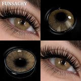 Qfdian  New AVELA Contact Lenses Natural Brown Eye Makeup Contacts Grey Color Lens Korean Softlens Yearly Cosmetics for Women