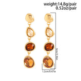 Qfdian  Retro Light Luxury Geometric Irregular Long Earrings With A Sense Of Luxury Versatile Temperament Commuting Party Earrings