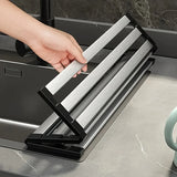 Qfdian  304 Stainless Steel Dish Drain Rack Multi Functional Drain Rack High Temperature Resistant Sink Organizer Kitchens Accessories