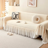 Qfdian  Sofa Towel Cover Cloth Anti Slip French Cream Style Full Package Universal  Cloth Blanket Skin Friendly Delicate Decorative Pad