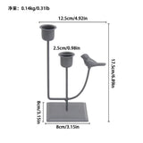 Qfdian  Bird Accent 2-Arm Metal Candle Holder Minimalist Candelabra for Wedding Reception Dining Table Romantic Home Decor Gift