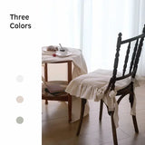 Qfdian 2pcs Ruffled Square Cushion Cover Solid Color Soft Breathable Cute Plain Home Decor Dining Chair Boho Style 100% Cotton Cottage