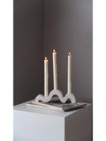 Qfdian  ‌Wave Triple Candlestick Holder Minimalist Candle Stand Taper Candle Holder Candlestick Desk Ornament Living Room Decoration