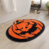 Qfdian  Creative Cute Bath Mat Shell/flower/Halloween Pumpkin/frog Shape Bathroom Decorative Area Rugs Water Absorbent Anti-slip Mats