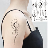 Qfdian  Waterproof Temporary Tattoo Stickers  Mandala Lace Hand Finger Wedding White Fake Tatto Flash Tatoo Body Art for Women Bride