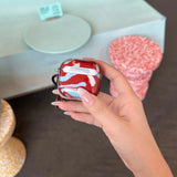 Qfdian  Retro red and blue smudge love pendant Airpods4/3 earphone protective case cover 2pro new models are suitable for Apple