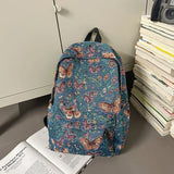 Qfdian New Chinese Style Woven Flower Backpack 2025 New Large Capacity Fashionable Lightweight Travel Bag Backpack