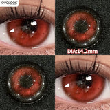 Qfdian  2pcs/pair Cosplay Red Color Contact Lenses for Eyes Fashion Blue Color Contacts Lens Natural pupils Beauty Makeup Lenses