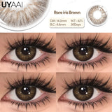 Qfdian  1 Pair Color Contact Lenses for Eyes Korean Brown Natural Big Eye Lenses Gray Eye Contact Green Color Lens