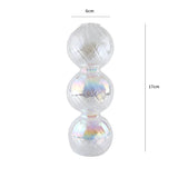Qfdian Glass Candle Holder Home Decor Nordic Rainbow Vase Flower Table Living Room Decoration Candlestick Holder for Wedding