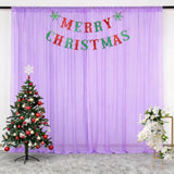 Qfdian  Burgundy Curtains Sheer 6 Panels-2.42ft×7ft Long Chiffon Backdrop Curtain Chiffon Wedding Drapes Tulle Fabric Curtains for Weddi