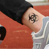 Qfdian  Waterproof Temporary Tattoo sticker Biological hazard  Biohazard danger peace day tatto flash tatoo fake tattoos for men women