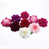 Qfdian  50PCS 10CM Big Roses Artificial Flower Home Decoration Christmas Wreaths Wedding Bridal Accessories Clearance Headwear Brooch