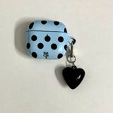 Qfdian  Niche simple blue polka dot airpods4 protective case airpod3 is suitable for Apple pro earphone case second