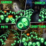Qfdian  Solar Lawn Lights Outdoor Halloween Garden Decorations Scary Halloween Eyeball Lights Halloween Decor for Garden Yard Patio Lawn