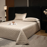 Qfdian 3Pcs Luxury Lyocell Cotton Soft Silky Embossing Quilted Bedspread, Bed Cover, Mattress Topper Coverlet, Bed Sheet, Pillowcases