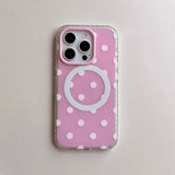 Qfdian INS Korea Point Phone Case For Iphone 16ProMax 15Pro 13 14 15 16 Pro Max 15Pro 15ProMax Cover Fundas