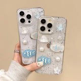 Qfdian Cartoon Cute Ocean Shell Small Fish Suitable For iPhone 11 12 13 14 15 16Pro Max Plus Soft Phone Case Coque Shockproof Protector