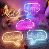 Qfdian  Led Neon Sign Crown Decorations Holiday Party Wedding Decoration Room Night Light Home Wall Bar Baby Girls Friends Birthday Gift