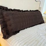 Qfdian  Thickened rabbit plush warm long pillowcase autumn and winter extended envelope pillowcase, no pillow core