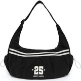 Qfdian 2025 New Trendy Striped Handbags Casual Men Women Outdoor Sports Crossbody Bag Y2k Aesthetic Ins All Match Travel Shoulder Bags
