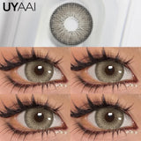 Qfdian  1Pair Fashion Big Lenses Colored Contact Lenses for Eyes Beauty Blue Eyes Lenses Natural Green Pupils Brown Grey Lens