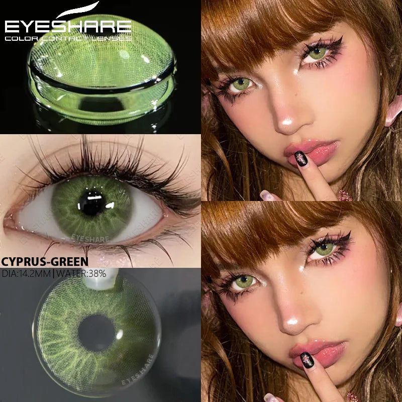 EYESHARE 1 Pair New Natural Colored Contact Lenses for Eyes Fashion Blue Eye Lenses Brown Lenses Yearly Lenses Green Eye Lenses