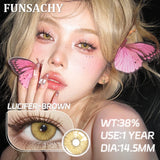 Qfdian  Korean Lenses Color Contact Lenses for Eyes 1pair Natural Colorcon Eye Lens Blue Green Eye Lens Beautiful Pupil Yearly