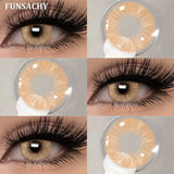 Qfdian  2pcs Colorcon Contact Lenses Gray Pupils for Eyes Fashion Color Contact Lenses Eye Makeup Beauty Cosmetics Blue Lenses