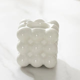 Qfdian  Bubble Ball Candle Holder Ceramics Desktop Candlesticks for Candles Minimalist Candlestick Wedding Centerpieces Home Decor Gifts