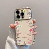 Qfdian  Summer Floral  Phone Case ,For IPhone 16 Pro 15 13 14 12 11 Pro Max 14 Plus ,Soft Drop-resistant Cover Protective Case