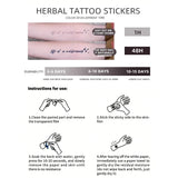 Qfdian  French Ribbon Bow Tattoo Sticker: herbal juice sensual design for neck scar cover. Vivid semi-permanent realistic art.