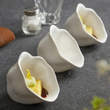 Qfdian  Flower Ceramic Bowl Heat-resistant Dessert Dish Sauce Sashimi Bowl Kitchen Dining Table Decoration Creative Styling Tableware