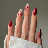 Qfdian 24Pcs Solid Nude Color Fake Nails with Jelly Glue Short Almond Press on False Nails Wearable Oval Finished Full Cover Nail Tips