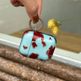 Qfdian Cartoon Cute Amber Blue Clear Soft Earphone Case For AirPods 4nd Air Pods 3 Pro 2 With Keychain Fall Prevention Protective Cover