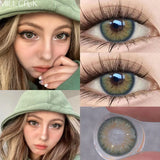 Qfdian 2PCS Contact Lenses Dioptric Beautiful Pupil Cosmetic Lens for Eyes Myopia Degree Colored Lenses 6-12 Months