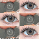 Qfdian  1 Pair Black Series Contact Lenses for Eyes Big Blakc Eyes Softlens Beautiful Pupils Natural Brown Lens Yearly Cosmetic