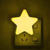 Qfdian LED Stars Night Lights EU/US Plug Night Lamp Light Home Decoration Bedroom Bedside Baby Room Living Room Corridor Lighting