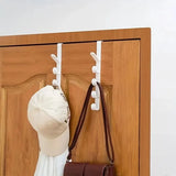 Qfdian 1pcs Bedroom Door Hanger Clothes Hanging Rack Over The Door Plastic Home Storage Organization Hooks, Purse Holder For Bags Rails