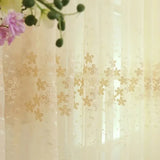 Qfdian  European Pastoral Embroidered Flower Curtains for Living Dining Room Bedroom White Gauze Bay Window Korean Window Screen Balcony