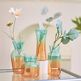 Qfdian Mini Glass Table Vase Creative Flower Vase Decorative Glass Bottles Wedding Centerpieces Home Decor Vase Decoration Home