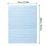 Qfdian  3D Soft Foam Self Adhesive Wallpaper PVC Waterproof For Home Decoration Peel and Stick 70CMx10M Home Decoration Essential